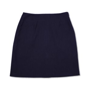 Navy Pinstripe Skirt